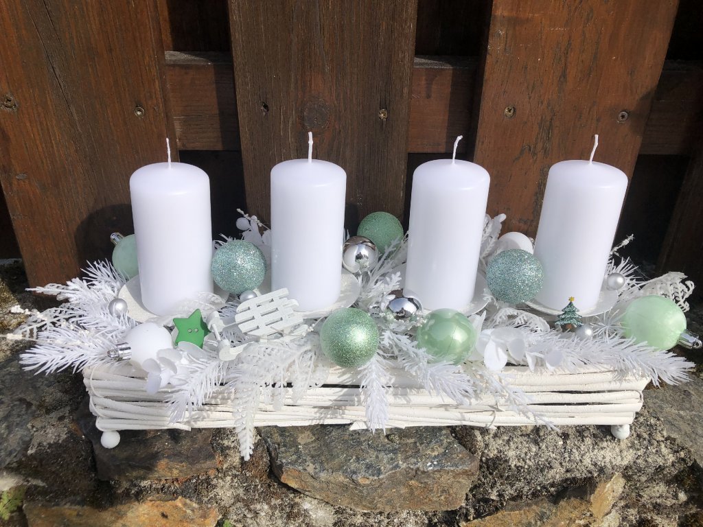 Adventní svícen obdélník 40 cm